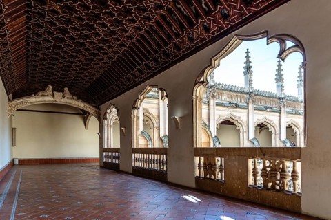 Toledo, Spain, December 6, 2019: The cloister of the Monastery of San Juan de los Reyes, Europe