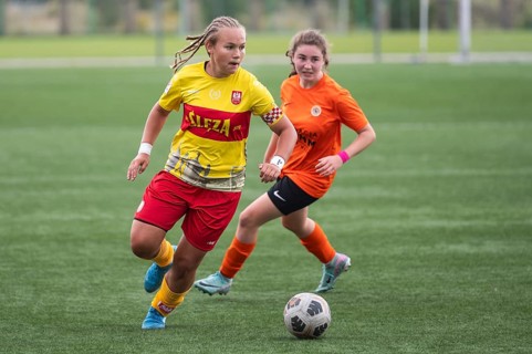 LUBIN, POLAND - SEPTEMBER 11, 2024: Football women match Polish Central Youth League CLJ U-16