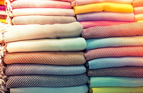 Pile of Turkish Bath Towels known as Hamam Pestemal loinclothes