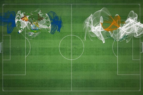 Belize vs Cyprus Soccer Match, national colors, national flags, soccer field, football game,