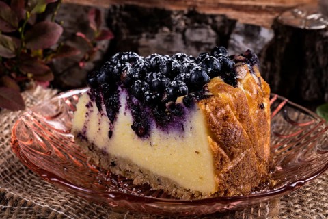 Cheesecake blueberries