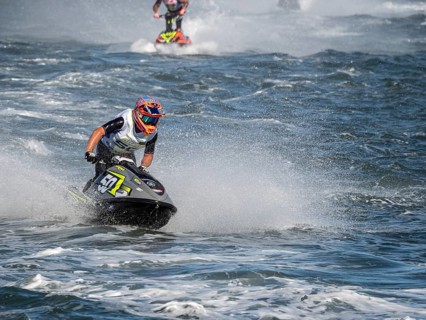 Olbia, Italy - September 16 - 20192 Aquabike world Championship gran prix of Italy