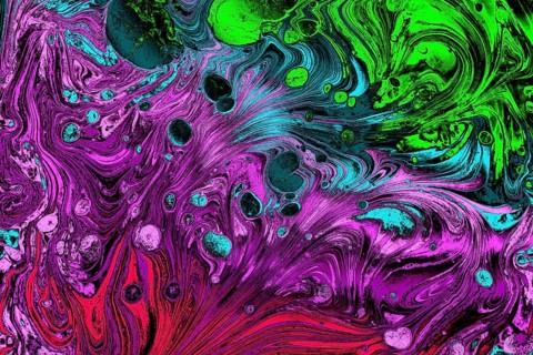 Ebru marble effect surface pattern design for print