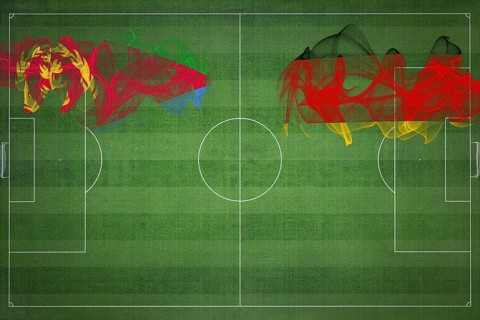 Eritrea vs Germany Soccer Match, national colors, national flags, soccer field, football game,