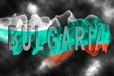 Bulgaria Flag with Starry Background Smoke Effect