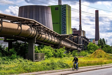 Pipelines for various gases, blast furnace gas, Thyssenkrupp Steel steelworks in