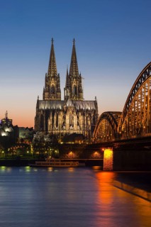 Rhine, Cologne Cathedral, Hohenzollern Bridge, Cologne, North Rhine-Westphalia, Germany