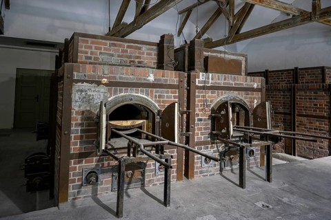 Large crematorium of the former Dachau concentration camp, now a concentration camp memorial,