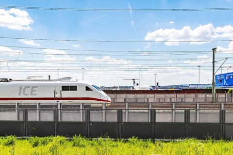 First test run on the new railway line between Stuttgart Airport and Wendlingen. This further