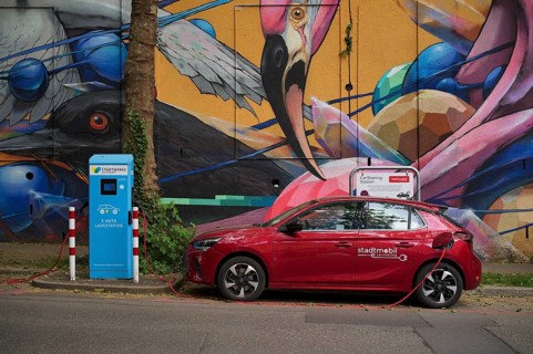 Charging station Stadtwerke Stuttgart for electric cars, charging station, e-filling station,