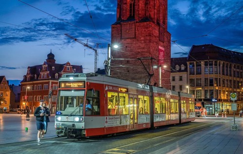 St. Mary's Market Church, Red Tower, Market Square, Halle an der Saale, Saxony-Anhalt, Germany