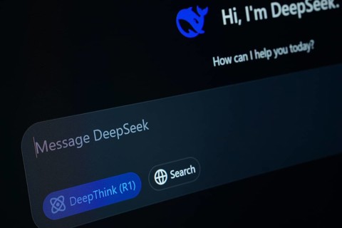 Deepseek on the laptop screen