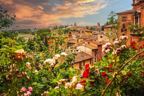 Beautiful Cityscape and Stone Architecture in Perugia, Umbria - Italy