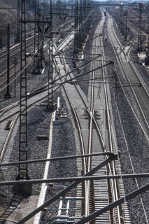 The Hanover–Würzburg high-speed railway, Nörten-Hardenberg, district of Northeim, Lower Saxony,