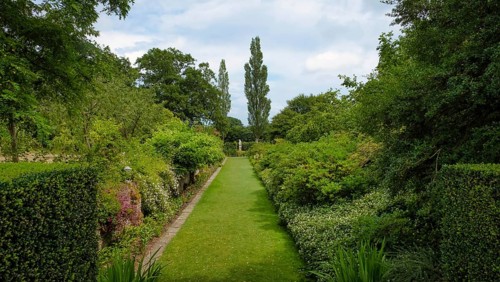 Beautiful flowers, trees and plants and garden landscaping in Sissinghurst Caslte Gardens in