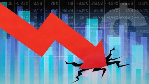 Symbolic image on the subject of the stock market crash