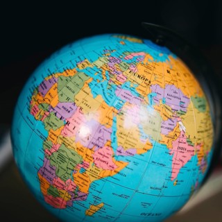 Close up world globe