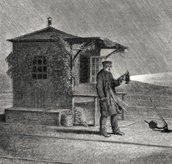 Railwayman, switchman, 19th century