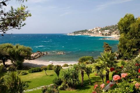 Bay, Bordighera, Italian Riviera, Ligurian Sea, Liguria, Italy