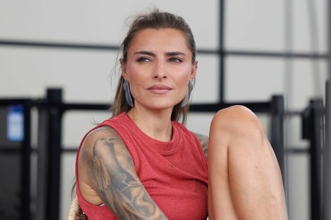 Alexander Zverev girlfriend Sophia Thomalla watching practise match, Australian Open 2025,
