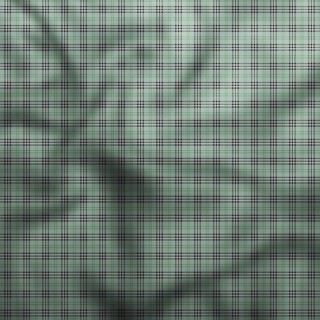 Green checkered fabric background creating soft and elegant texture, ideal for fashion, design, and