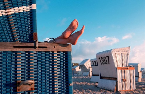 Beach chairs, Sylt, Schleswig-Holstein, Germany