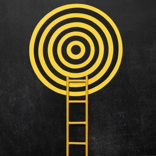 Top view dartboard with ladder. Resolution and high quality beautiful photo