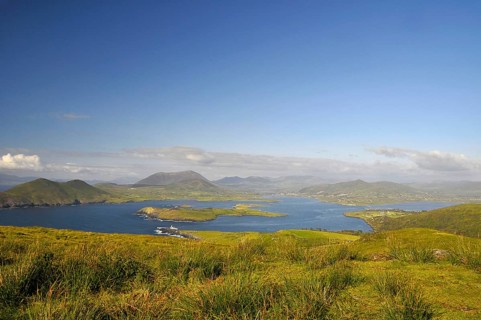 View from Geokaun Mountain, County Kerry, Ireland, Valentia Island