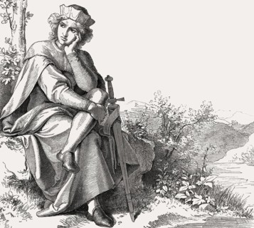 Walther von der Vogelweide, c. 1170 – c. 1230, a Middle High German Minnesänger