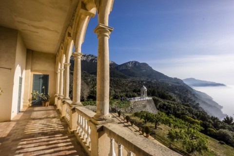 Casa Museo de Son Marroig, terraza sobre el mediterraneo, Valldemossa, Mallorca, balearic islands,