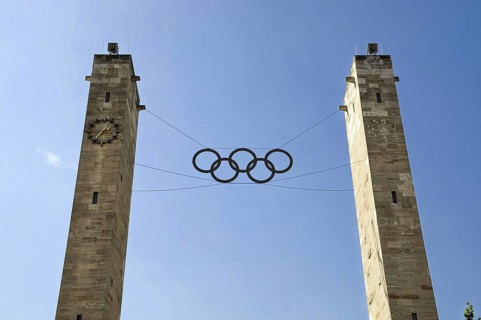 Berlin Olympic Stadium by architect Werner March 1936, reconstruction with roof construction by