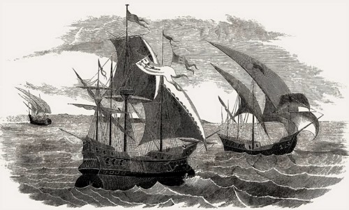 The fleet of Christopher Columbus, 1492, digitally optimized