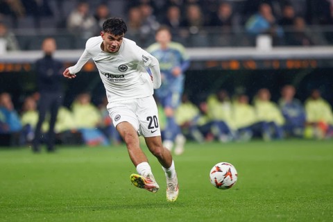 Football, Europa League, round of 16 second leg, 2024/2025, Eintracht Frankfurt vs. Ajax Amsterdam,