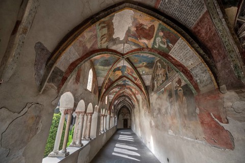 Cathedral cloister around 1370, the frescoes were painted from around 1390, Bressanone Cathedral,