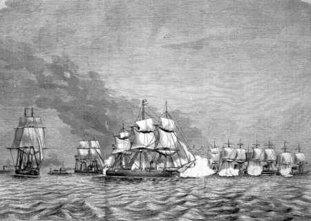 Mock battle of the North German Federal Fleet, Battle of the armoured squadron against the entire