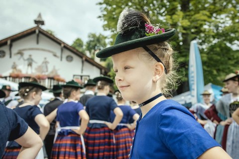 Traditional traditional costume anniversary of the Trachtenverein Schliersee Stamm 1888,