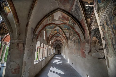 Cathedral cloister around 1370, the frescoes were painted from around 1390, Bressanone Cathedral,