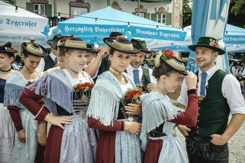 Traditional traditional costume anniversary of the Trachtenverein Schliersee Stamm 1888,