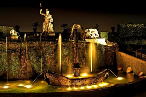Fontana della Rometta e di Roma, Renaissance garden of the Villa d'Este, water features, fountains,