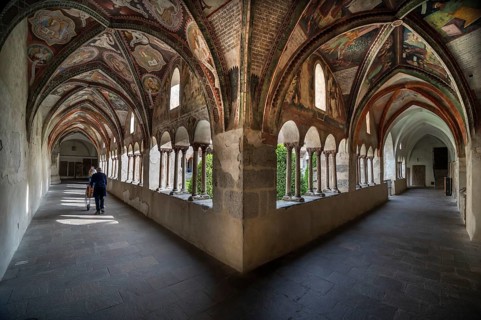 Cathedral cloister around 1370, the frescoes were painted from around 1390, Bressanone Cathedral,