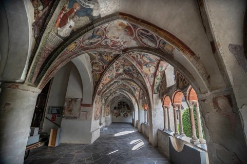 Cathedral cloister around 1370, the frescoes were painted from around 1390, Bressanone Cathedral,