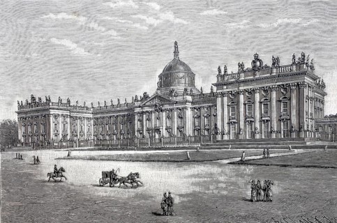 Friedrichskron Palace in 1888, today The New Palace, a former summer residence of the Kings of