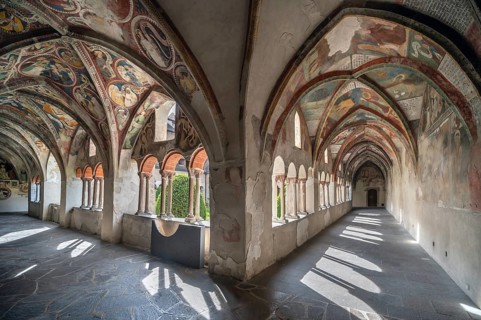 Cathedral cloister around 1370, the frescoes were painted from around 1390, Bressanone Cathedral,