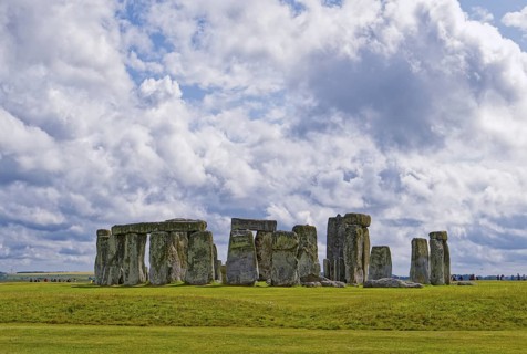 Stonehenge, a National Trust, UNESCO World Heritage Site, is a megalithic structure from the