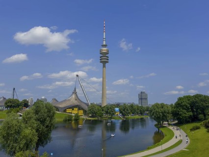 Olympic Tower, Olympic Park, Munich, Bavaria, Germany