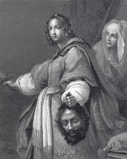 Judith with the head of the Assyrian general Holofernes, whom she beheaded with his own sword,