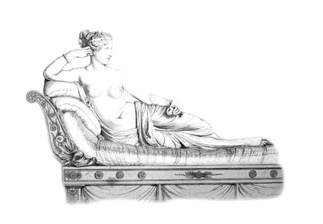 Pauline Bonaparte, Princess Borghese (1780 - 1825), sister of Napoleon I, depicted as a victorious