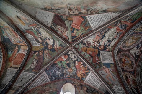 Cathedral cloister around 1370, the frescoes were painted from around 1390, Bressanone Cathedral,