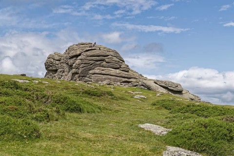 The Haytor Rocks in Dartmoor National Park. Bovey Tracey, Devon, South England, Great Britain