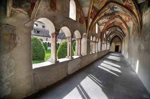 Cathedral cloister around 1370, the frescoes were painted from around 1390, Bressanone Cathedral,